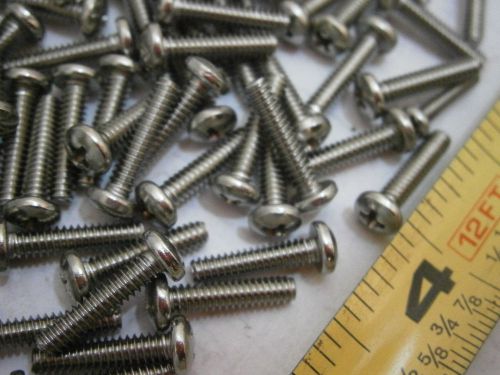Machine Screws #4/40 x 1/2&#034; Long Phillips Pan Head 316 Stainless Lot of 46 #0745