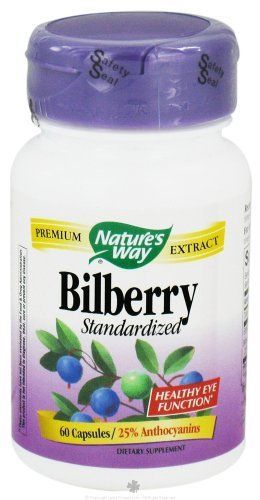 Natures Way Standardized Bilberry Extract Capsule - 60 Ea, 4 Pack