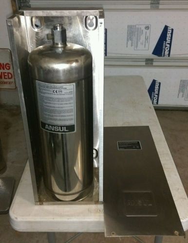 Ansul R-102 Wet Chemical Fire Suppresion Tank And Stainless Steel Box