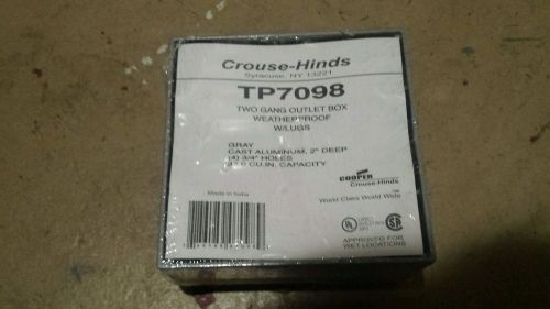 Crouse Hinds Two Gang Outlet Box w/ Lugs 2&#034; Deep 32.0 Cu. In New TP7098