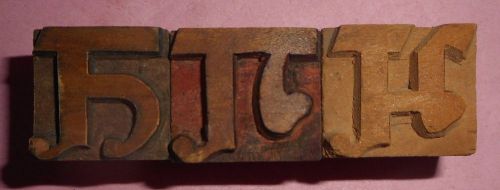 Vintage 9 Letterpress Wooden Type Block Hindi/Devanagari Bhagat (Wb95)