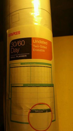 AT-A-GLANCE Recycled 30/60 Day Undated Horizontal Erasable Wall Planner