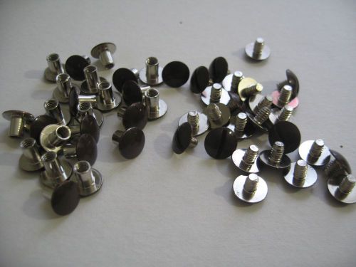 1/4&#034; brown binding screws 25 weaver chicago screws new bind post screws for sale