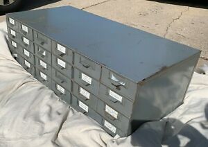LYON metal 24 drawer cabinet chest of drawers parts and tools CLEAN Made in USA
