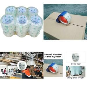 12 Rolls Crystal Clear Packing Tape Refill, Shipping Packaging Tape, 2 Mil 1.88