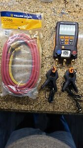 New! Testo 550 Refrigeration Digital Manifold Kit w. Clamps and Hoses