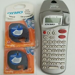 Dymo Letratag Plus Label Maker - LCD Screen Weird Printer Works - Inc. 2 Refils