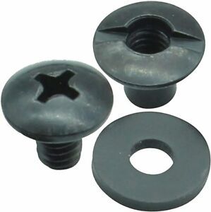 Black Chicago Screw - Thru Hole Binding Post Kit 1/8, 1/4, 3/8, 1/2 Inch Machine