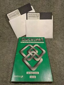 QuickLink II  - Fax &amp; Telecommunications (WIN &amp; DOS) Manual and 5.25 Floppys