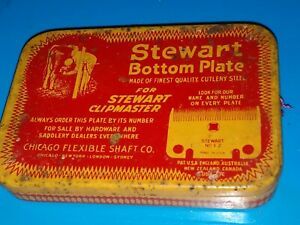 ANTIQUE STEWART BOTTOM PLATE For Stewart Clip master No. 2