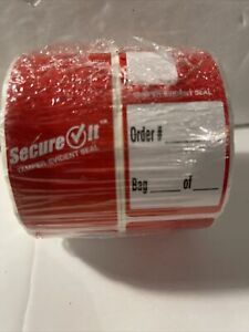 SecureIT Tamper Evident Food Container Seal, &#034;Secure It&#034;, 1.5”x6” 250/Roll