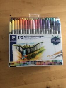 Staedtler Double Ended Fibre Tip Pens 120 Brilliants Assorted Colors Brand New!