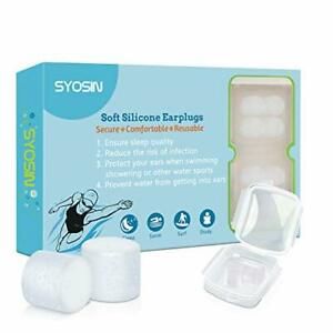 Soft Silicone Earplugs, 10 Pair Reusable Moldable Earplugs Noise Reduction