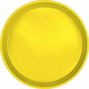 CAMBRO 9&#034; ROUND SERVING TRAY, FIBERGLASS, 12PK MUSTARD 900-504