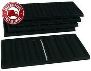 5 Black 7 Slot Bracelet Watch Display Tray Inserts Showcase Units