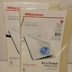 49 count Office Depot Blue Earth Globe Design 8-1/2 x 11 Clear Binding Sheets