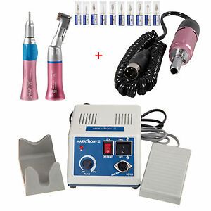 35K rpm Dental Lab Marathon Electric Micromotor N3 w/ 2*Handpieces w/ 10*Burs CA