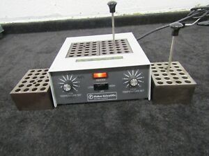 FISHER SCIENTIFIC 11-718 DRY BATH INCUBATOR BLOCK HEATER WITH 4(x)HEAT BLOCK