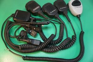 Lot of Motorola Mics NMN6217A, HMN4096F Icom S1902 mic,