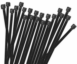 8 Inch Nylon UV Resistant Cable Wire Zip Tie 50 LBS, Black Pack Lot Pcs Qty