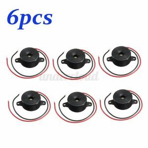 6x 95DB Alarm DC 3-24V Electronic Buzzer Continuous Beep Piezoelectric Black l