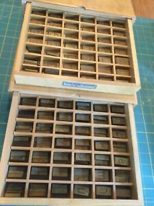 Gorton Machine Co. Brass 3/4” Letters Numbers Font Engraving Set 10-1 and 11-1