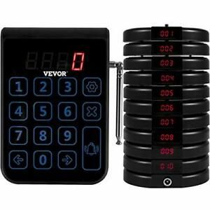 VEVOR R100 Restaurant Pager 10 Coasters Paging System Max 999 Nursery Pager W...