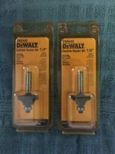 (2) Dewalt Carbide Router Bits 1/4&#034; Radius Beading DW6445