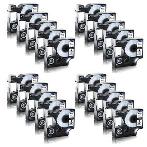 20PCS Black on White Fits Dymo D1 43613 LabelWriter 450 400 DUO Label Tape 6mm