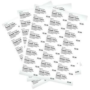 Price Tags-BLANK White 32 tags per sheet -3200 Price Tags-PRINTABLE