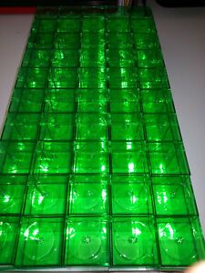 Light Green Plastic Box with Removable Lid 2-1/4&#034; x 2-1/4&#034; x 4-1/4&#034; 50pcs new