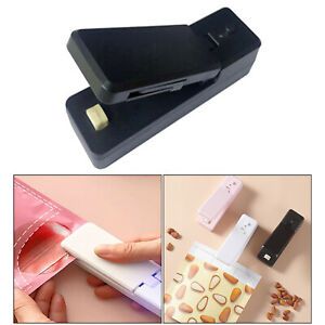 Mini Bag Sealer USB Rechargeable Portable Heat Sealer for Plastic Bags Black