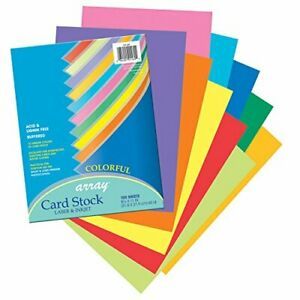 Pacon Colorful Card Stock 10 Assorted Colors 8-1/2&#034; x 11&#034; 100 Sheets Per Pack...