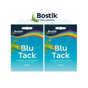 2 x Bostik Blu Tack Original Blue Sticky Reusable Tac Economy Handy Size 60g