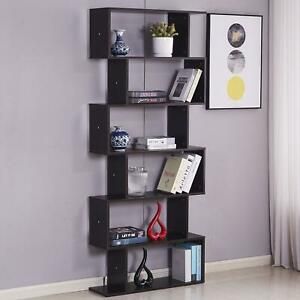 Rustic Bookcase Geometric Bookshelf Home Office Storage Shelves Vintage Display