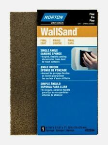 Norton WallSand Single Angle SANDING SPONGE Final Flexible FINE Abrasive 02284