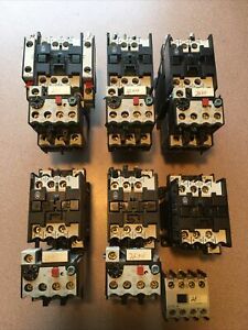 (6) Klockner Moeller DIL00M-G Power Switch &amp; Z00-6, Z00-10, Z00-4 Overlaod Relay