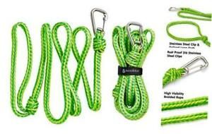 Premium Dock 12mm (1/2 inch) dimeter rope 2-Pack: 7 &amp; 14 ft Yellow &amp; Green