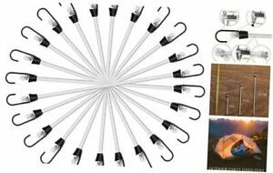 9 inch Bungee Cords with Hooks - Short Mini Bungee Cords, 12 Pcs 9 Inch White