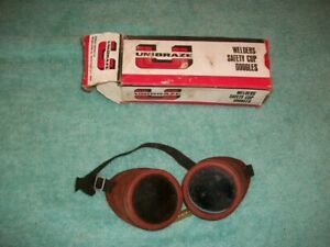 Vintage Used Unibraze Welders Safety Cup Goggles in the Box Type 101-0146