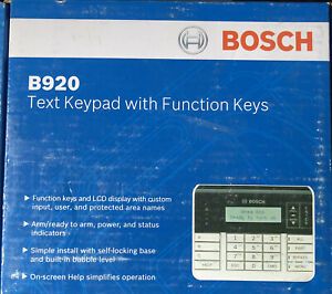 BOSCH B920 TEXT KEYPAD 2-line LCD display W/ up to 32 character Factory Sealed