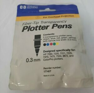 HP Fiber-Tip Transparency Plotter Pens 17745T 0.3mm - Multi Color