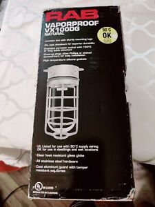 NIB - RAB Vaporproof Ceiling Mount VX100DG 150w fixture Natural