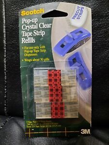 Scotch Pop Up Crystal Clear Tape Strip Refills NIP rare vintage 1998