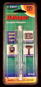 Feit Electric BPQ100T3/CL 100 Watt Halogen J Bulb With An R7 Base, New, Sealed