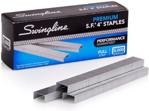 Swingline Staples, S.F. 4, Premium, 1/4 Inches Length, 210/Strip, 5000/Box, 1
