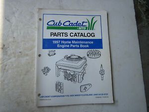 Vintage Original Cub Cadet /MTD1997 Home Maintenance Engine Parts Catalog Book