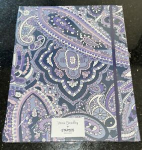 Vera Bradley File Folio 9 Accordion Pockets - Deep Night Paisley - New