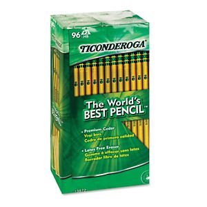 Ticonderoga Woodcase Pencil, HB #2, Yellow Barrel, 96ct. FREE &amp; FAST shipping