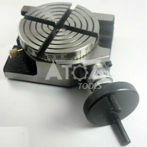 Precision Rotary Table 4&#034; / 100mm Horizontal &amp; Vertical 4 Slots Best Quality